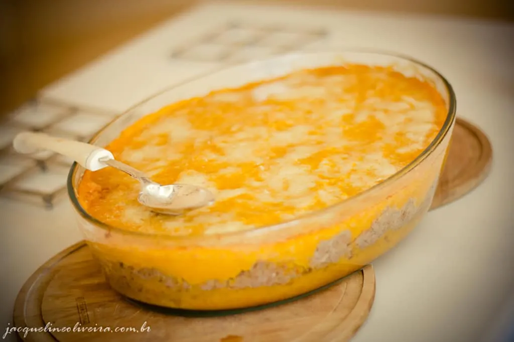 Escondidinho de cordeiro com moranga