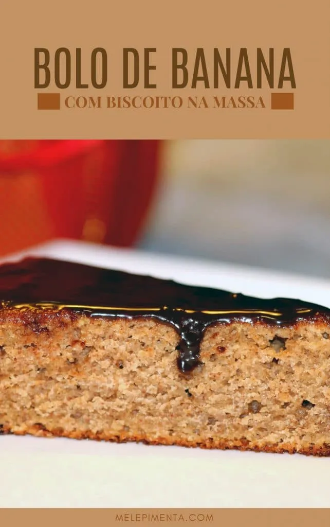 Bolo de biscoito com banana