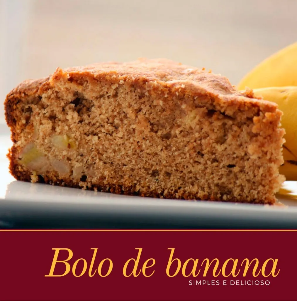 Bolo de banana tradicional - Prepare essa receita simples e deliciosa de bolo de banana com canela que tem aquele jeitinho de bolo de casa de vó. 