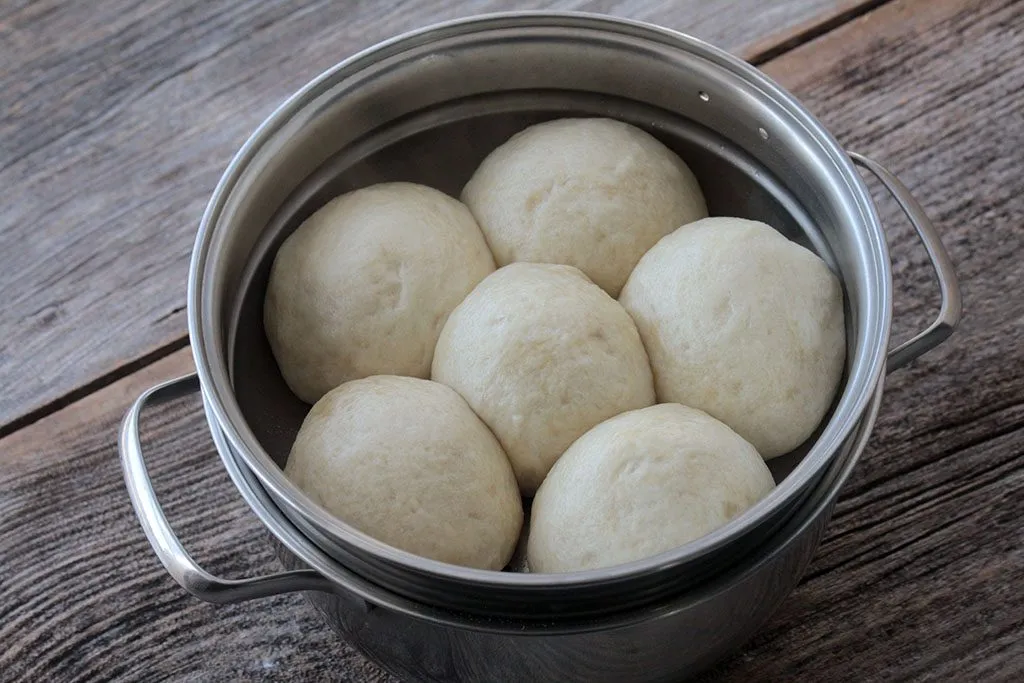 Pão Chinês cozido no vapor