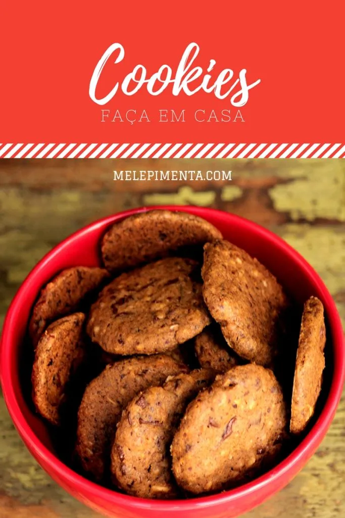 Cookies de chocolate - Uma receita deliciosa e saudável para você fazer em casa. Junte a família e faça os biscoitos em casa, é mais saudável e muito mais saboroso.