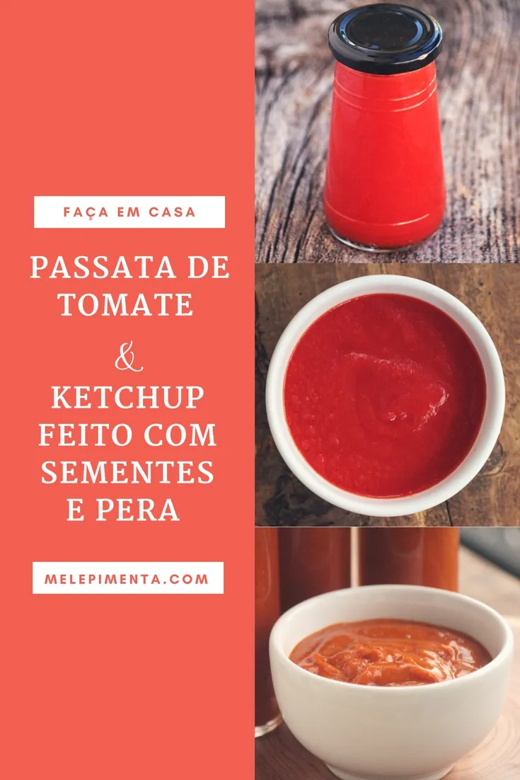 Passata de Tomate e um Ketchup feito com as sementes