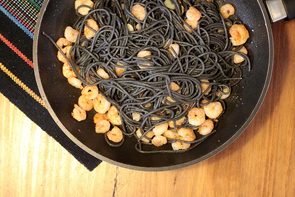 Espaguete negro camarao Baixa 2