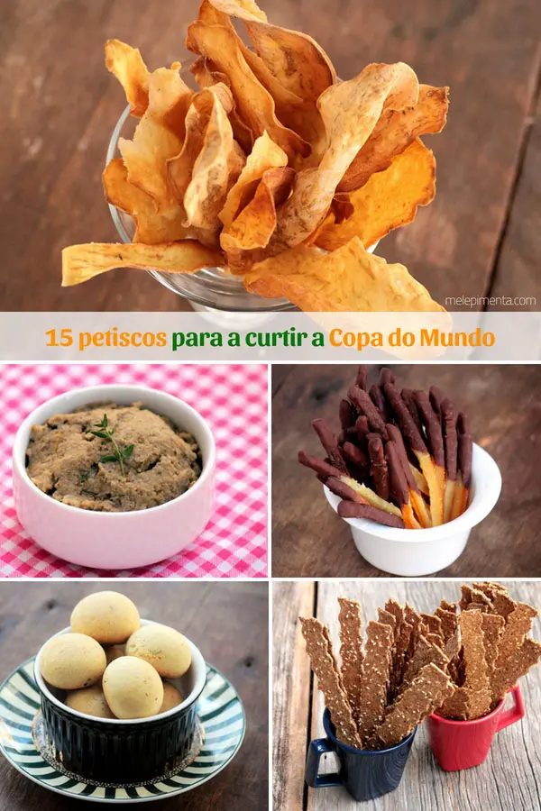 15 receitas de petiscos para assistir a Copa do Mundo - Vai reunir a família e os amigos para assistir os jogos da copa na sua casa? Prepare petiscos deliciosos, fáceis e que você pode deixar prontos na véspera. Confira essa seleção de receitas e divirta-se assistindo os jogos da copa do mundo e torcendo pela seleção brasileira.