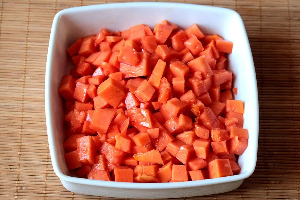Geleia de mamão e laranja caseira