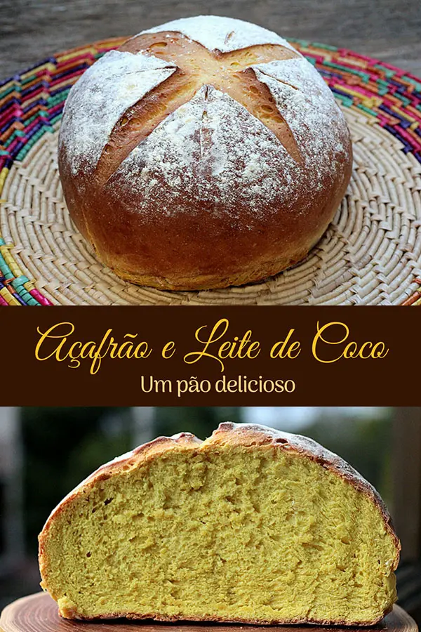Pão caseiro de leite de coco com açafrão – Confira a receita desse pão caseiro delicioso, de sabor delicado e com cor vibrante. Essa receita mistura açafrão e leite de coco tem sabor delicado, é fácil de fazer e muito saborosa. Prepare esse pão para o seu café da manhã, para o lanche e ele também vai bem pra acompanhar uma tábua de frios. Faça esse pão em casa.