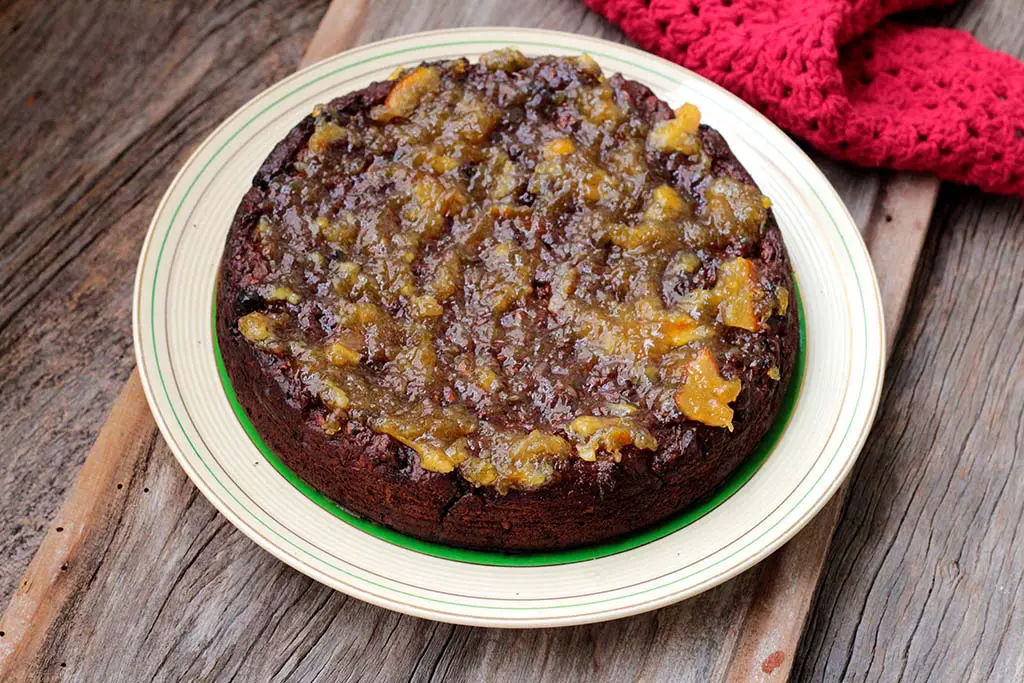 Bolo de Natal de tâmaras e geleia de laranja