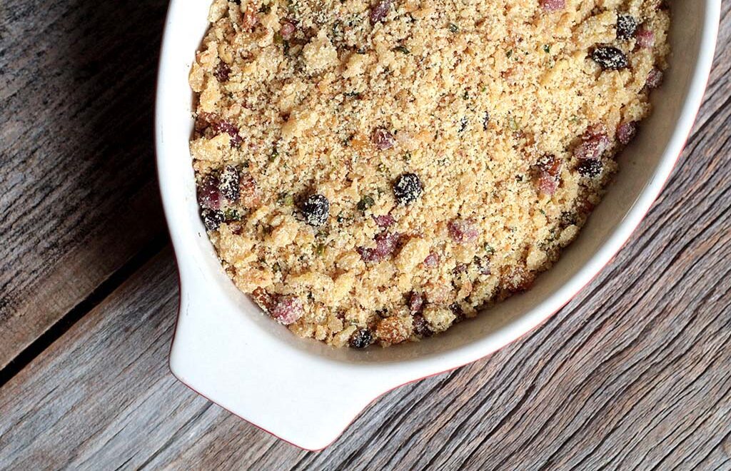 Farofa de banana com bacon deliciosa