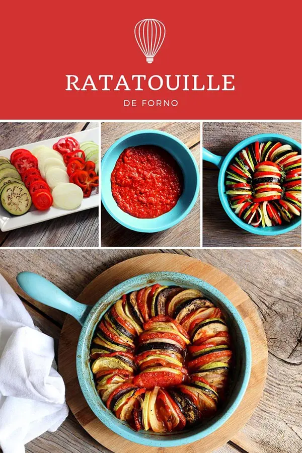 Receita do famoso Ratatouille feito no forno – Berinjela, cebola, pimentão, abobrinha, azeite de oliva e molho de tomate. Você só precisa disso para preparar um prato vegetariano, vegano, saudável, rico em nutrientes e simplesmente delicioso. Faça na sua casa o famoso Ratatouille e sirva como acompanhamento ou prato principal. Ele é prático, colorido e fácil de fazer.