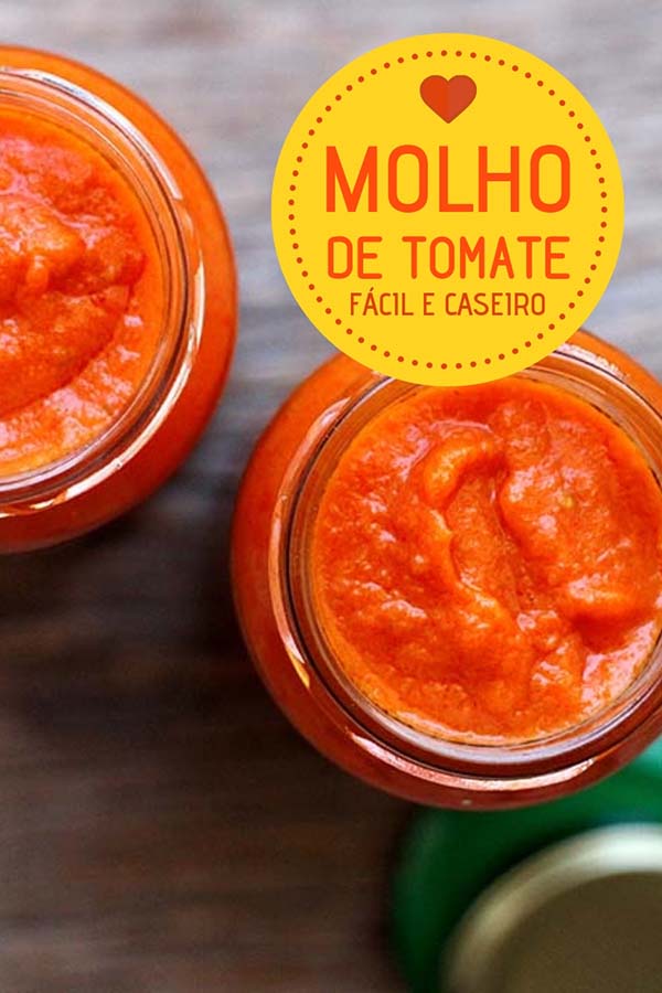 Molho de tomate caseiro, fácil e delicioso - Molho de tomate é o tipo de ingrediente que a maioria das pessoas costuma comprar pronto, mas o preparo de um bom molho é simples e ele pode ser congelado em pequenas porções e também pasteurizado para guardar fora da geladeira. Os molhos industrializados fazem parte da categoria de ultraprocessados, por isso, devemos evitar o consumo deles. Então confira a receita do nosso molho de tomate caseiro fácil que é feito com a pele e semente dos tomates e é delicioso. Prepare essa receita na sua casa.