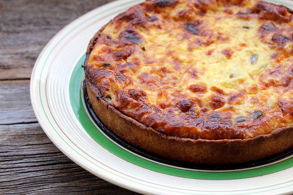Receita de quiche de cogumelos paris