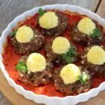 Almôndegas com purê de batatas – Kofta Hassan Pasha