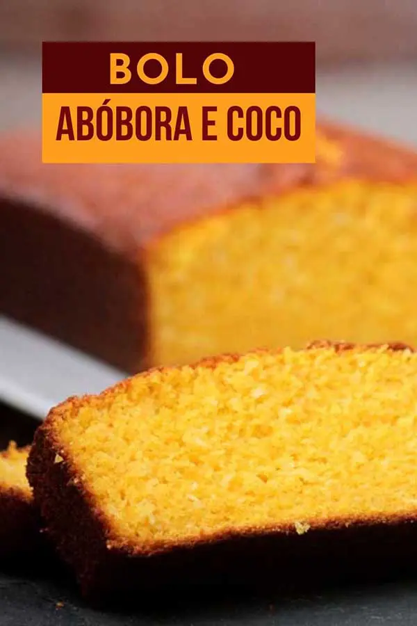 Receita fácil de bolo de abóbora e coco