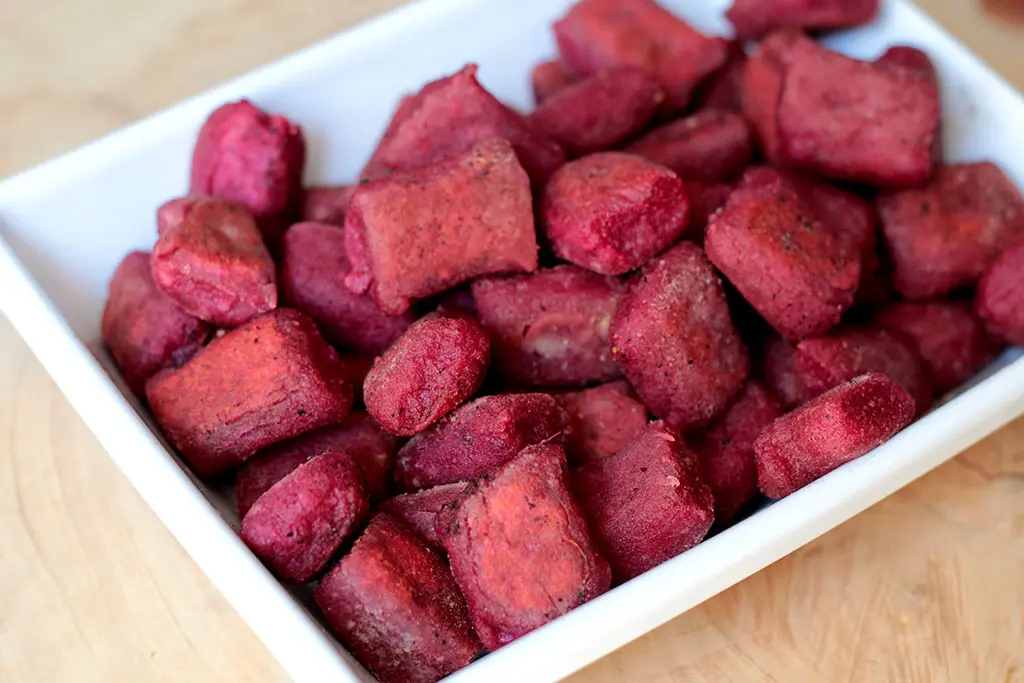 Receita de nhoque de beterraba com batata-doce