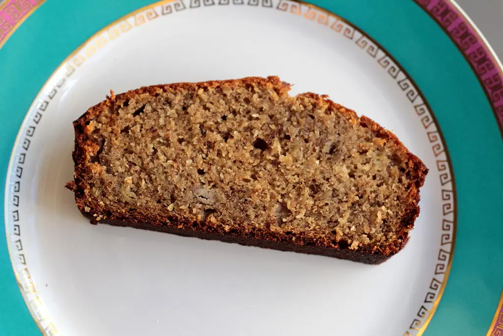 Bolo de banana e coco ao rum
