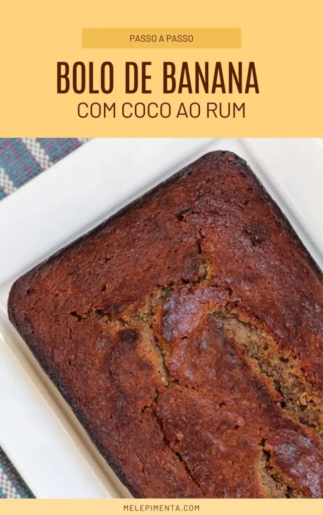 Bolo de banana e coco ao rum - Receita fácil
