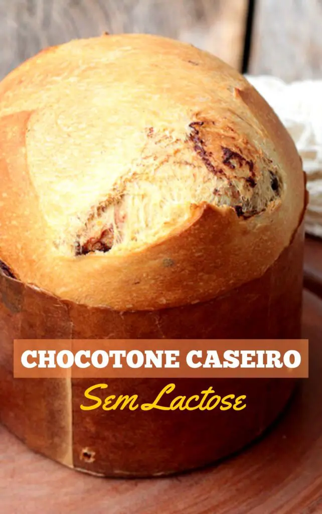 Panetone de chocolate caseiro - O resultado desse chocotone sem lactose impressiona, a massa fica muito leve, desfiando que é o que se espera de uma boa massa de panetone. Faça essa receita na sua casa também, pois ele é simplesmente delicioso.