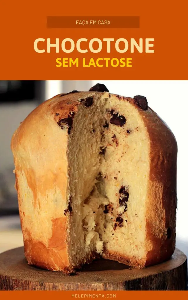 Panetone de chocolate caseiro - O resultado desse chocotone sem lactose impressiona, a massa fica muito leve, desfiando que é o que se espera de uma boa massa de panetone. Faça essa receita na sua casa também, pois ele é simplesmente delicioso.