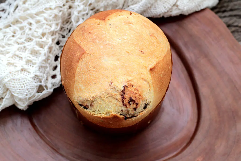 Panetone de chocolate caseiro