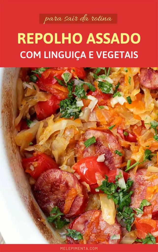 Repolho assado linguica 2