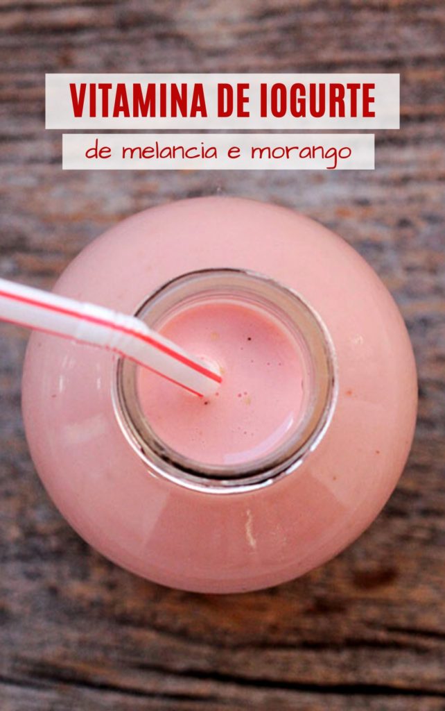 Vitamina iogurte melancia morango