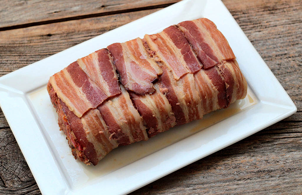 O bolo de carne e bacon mais suculento