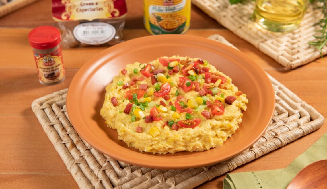 Purê de milho verde com bacon – Receita em vídeo