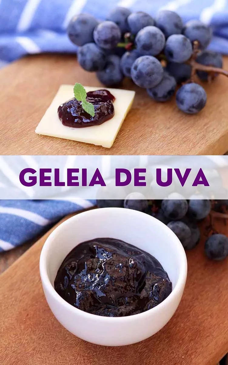 Geleia de uva natural - Fácil, Receita